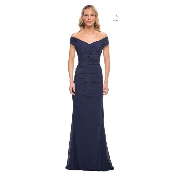 La FEMME 30363 Mother of the Bride Dress in Navy NWT Size 6 - Picture 1 of 7